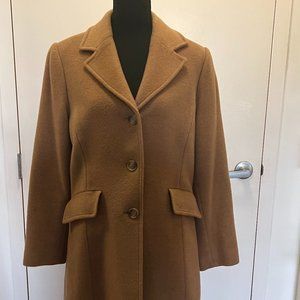 Calvin Klein Womens Size 4 Beige Wool Coat